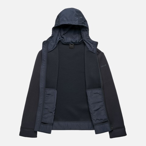 Sweat-shirt &agrave; capuche SWEATER HOMME Bleu nuit - image number 9 | GEOX