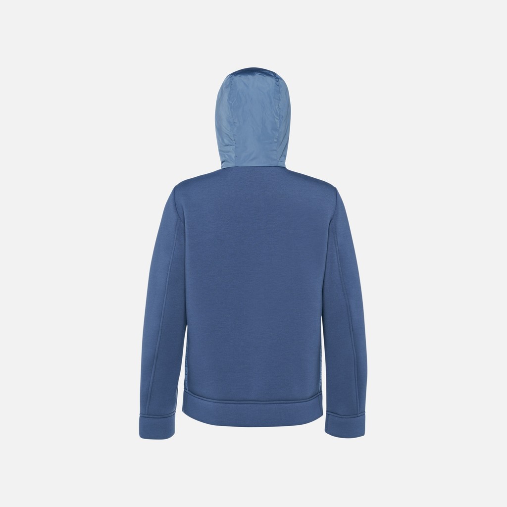 Hoodie SWEATER MAN Bijou Blue/Bijou Blue - image number 3 | GEOX