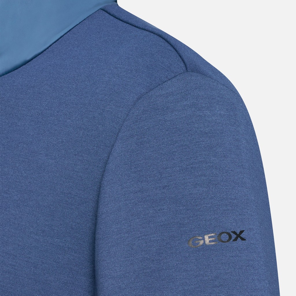 Hoodie SWEATER MAN Bijou Blue/Bijou Blue - image number 10 | GEOX
