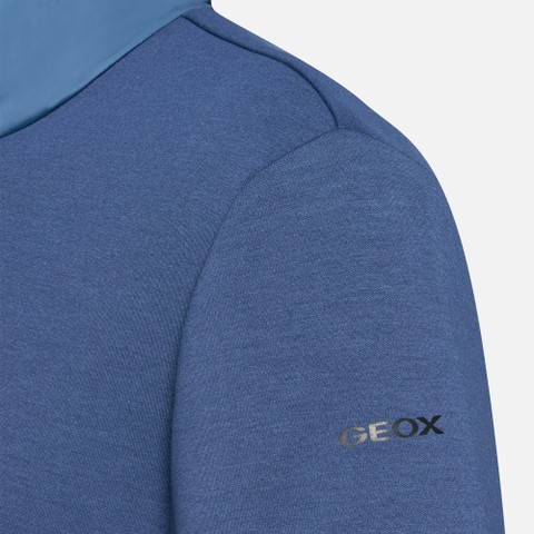 Hoodie SWEATER MAN Bijou Blue/Bijou Blue - image number 10 | GEOX