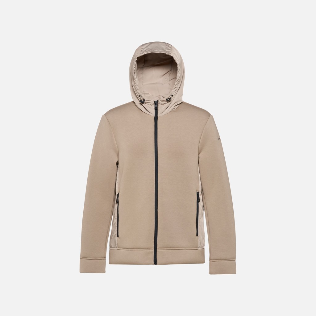 Sweatshirt mit Kapuze SWEATER HERR Hellgrau/Hellgrau - image number 4 | GEOX