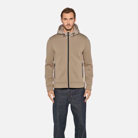 Sweatshirt mit Kapuze SWEATER HERR Hellgrau/Hellgrau - image number 1 | GEOX