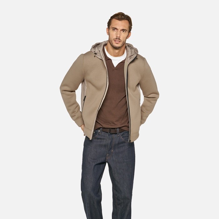 Hoodie SWEATER MAN Aluminum/Aluminum | GEOX