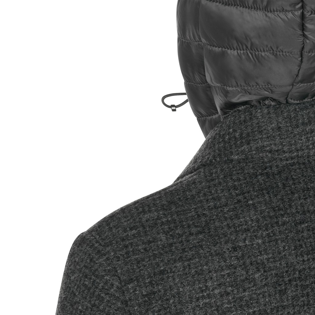 Long woollen coat CLAUDIO MAN Dark melange Gray - image number 6 | GEOX