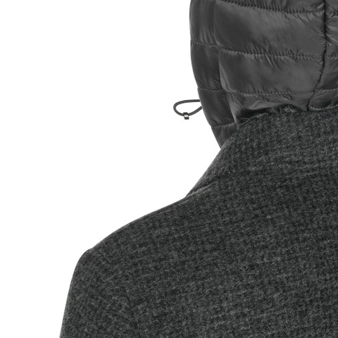 Long woollen coat CLAUDIO MAN Dark melange Gray - image number 6 | GEOX