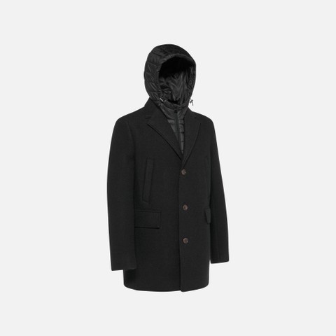 Long woollen coat CLAUDIO MAN Black - image number 5 | GEOX