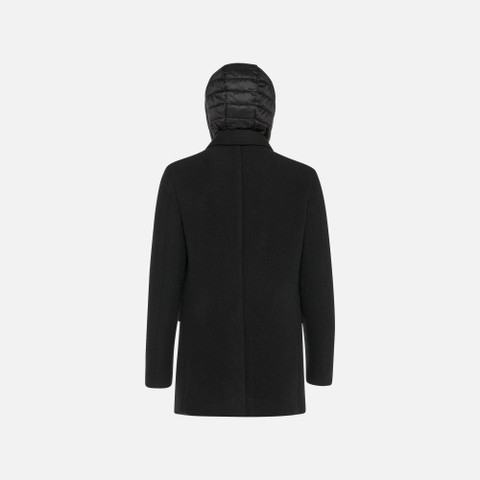 Long woollen coat CLAUDIO MAN Black - image number 6 | GEOX