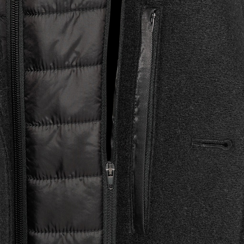 Long woollen coat CLAUDIO MAN Black - image number 8 | GEOX