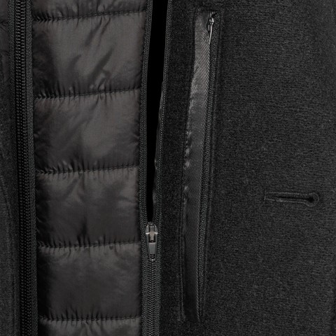 Long woollen coat CLAUDIO MAN Black - image number 8 | GEOX