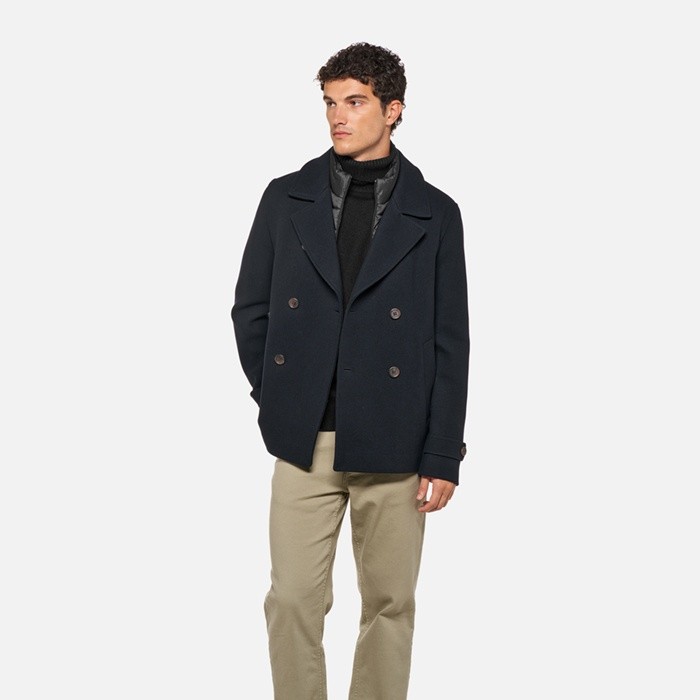 Long woollen coat MONREALE MAN Sky captain | GEOX