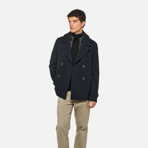Long woollen coat MONREALE MAN Sky captain | GEOX