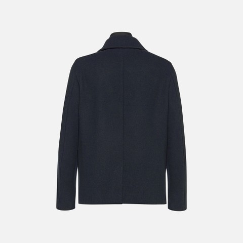 Long woollen coat MONREALE MAN Sky captain - image number 8 | GEOX