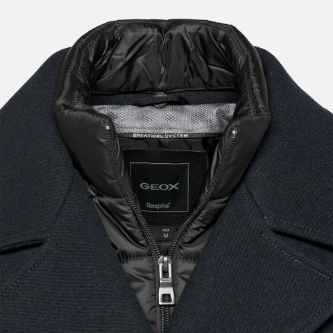 Long woollen coat MONREALE MAN Sky captain - image number 11 | GEOX