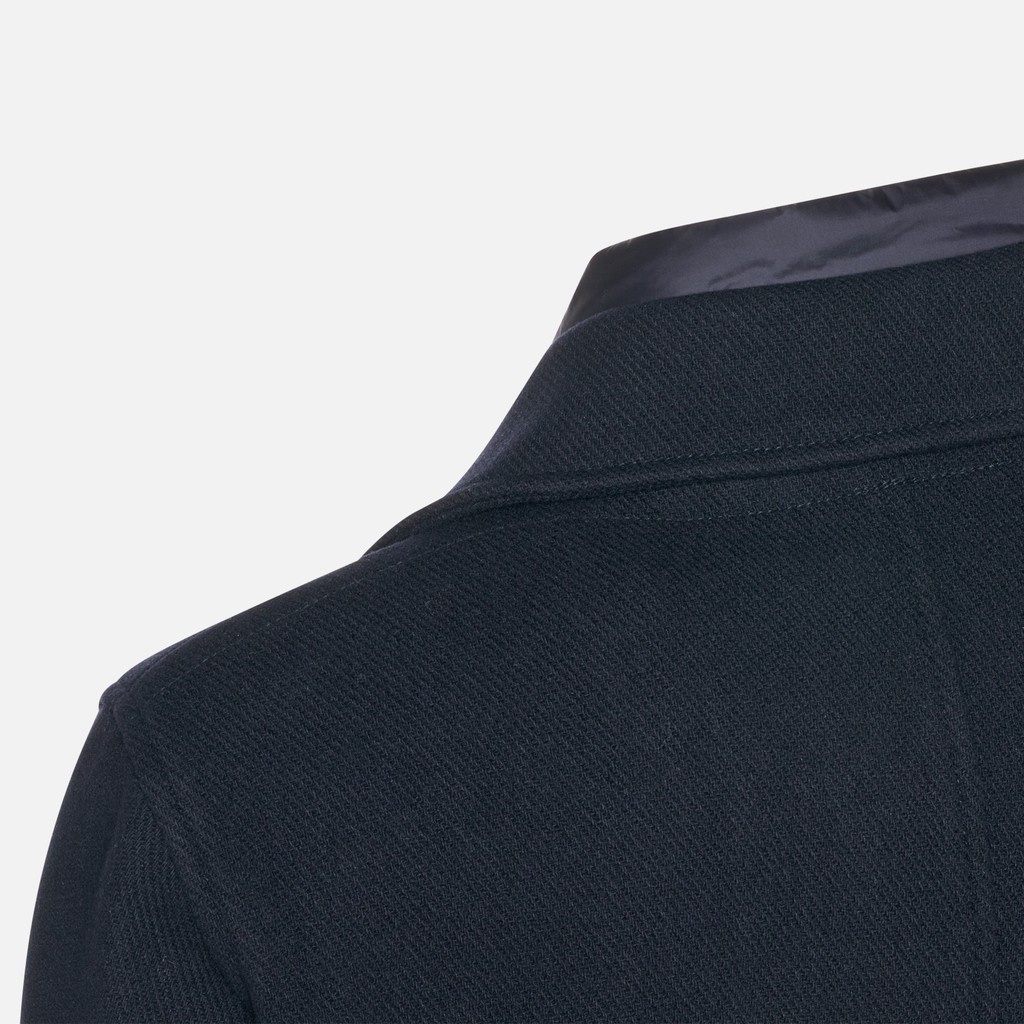 Long woollen coat MONREALE MAN Vineyard Wine - image number 8 | GEOX
