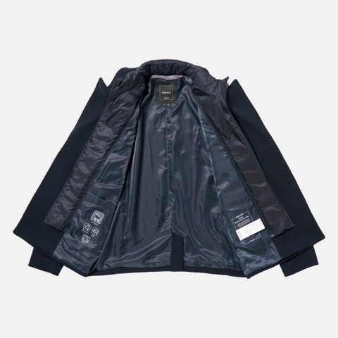 Long woollen coat MONREALE MAN Vineyard Wine - image number 10 | GEOX