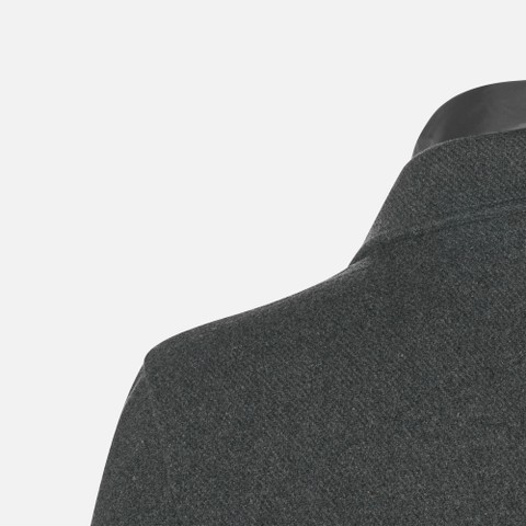 Long woollen coat MONREALE MAN Dark melange Gray - image number 7 | GEOX