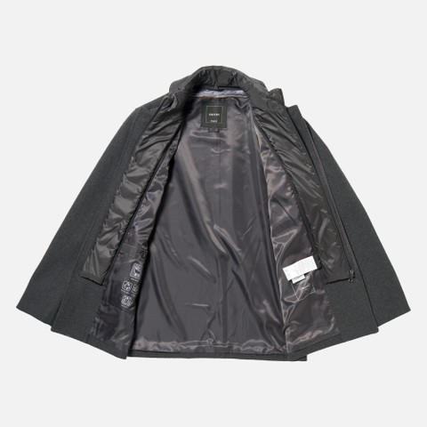Long woollen coat MONREALE MAN Dark melange Gray - image number 10 | GEOX