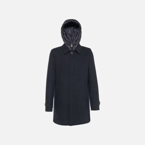 Long woollen coat MONREALE MAN Sky captain - image number 6 | GEOX
