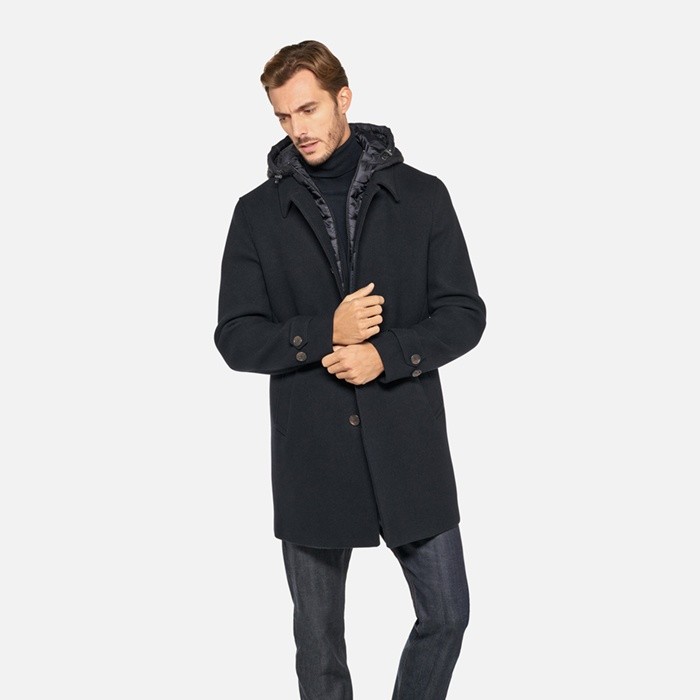 Long woollen coat MONREALE MAN Sky captain | GEOX