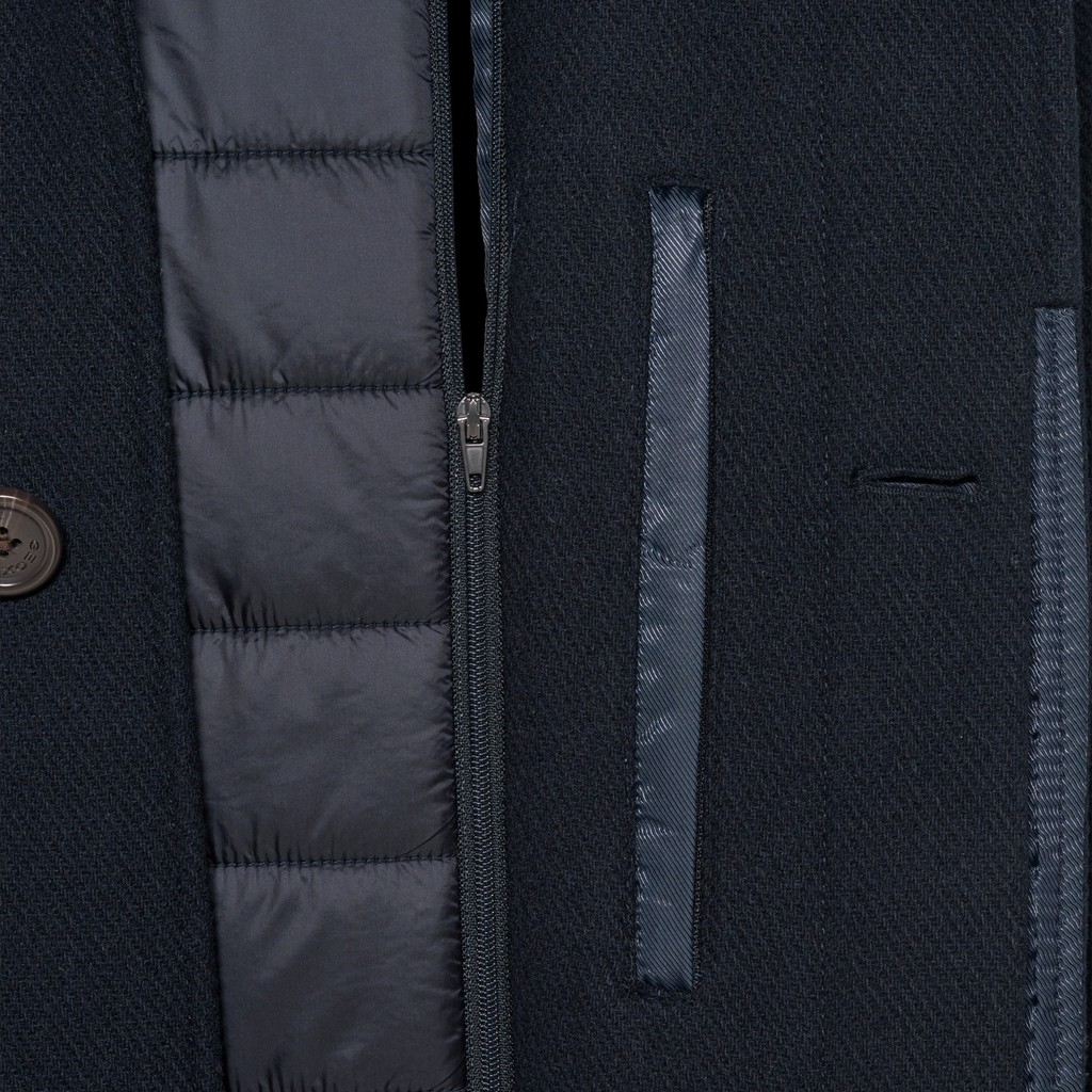 Long woollen coat MONREALE MAN Sky captain - image number 10 | GEOX
