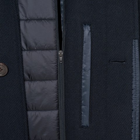 Long woollen coat MONREALE MAN Sky captain - image number 10 | GEOX