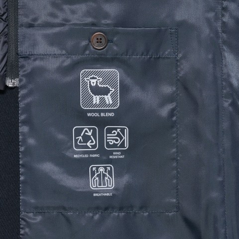 Long woollen coat MONREALE MAN Sky captain - image number 5 | GEOX