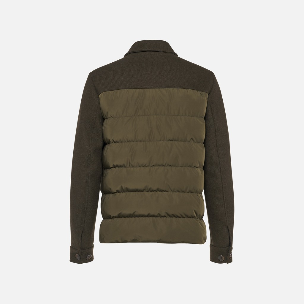 Wind-breaker jacket HENREYS MAN Dark olive night/Dark olive night - image number 6 | GEOX