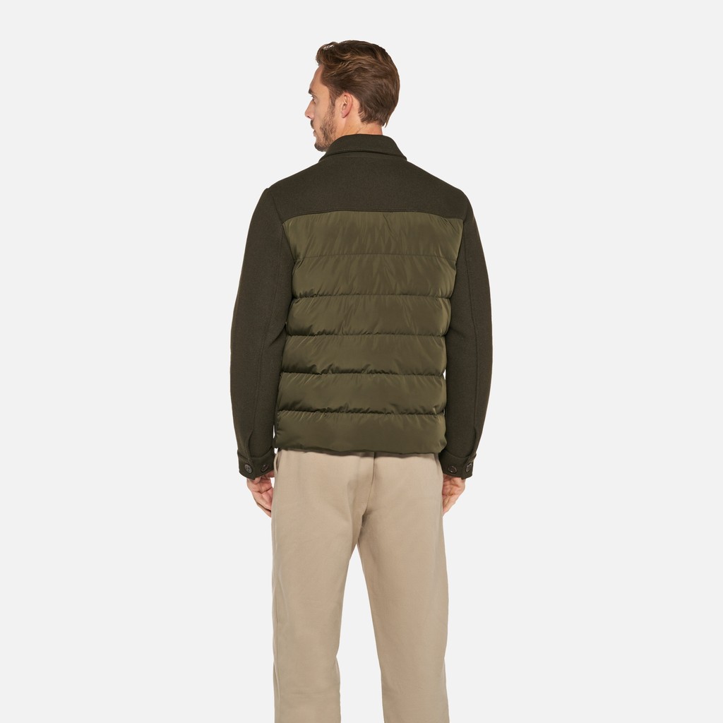 Wind-breaker jacket HENREYS MAN Dark olive night/Dark olive night - image number 2 | GEOX
