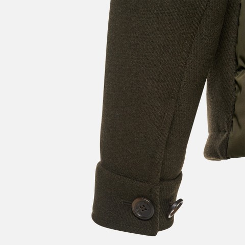 Wind-breaker jacket HENREYS MAN Dark olive night/Dark olive night - image number 8 | GEOX