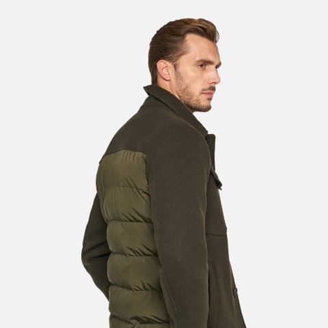 Wind-breaker jacket HENREYS MAN Dark olive night/Dark olive night - image number 3 | GEOX