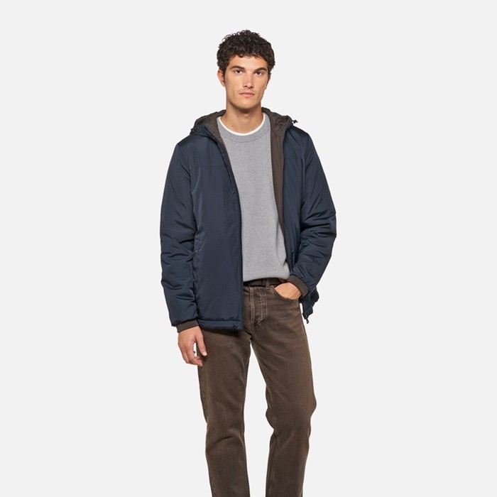 Parka JHARROD MAN Coffee bean/Sky captain | GEOX