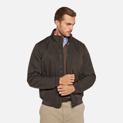 Bomber jacket VINCIT MAN Coffee Bean - image number 3 | GEOX
