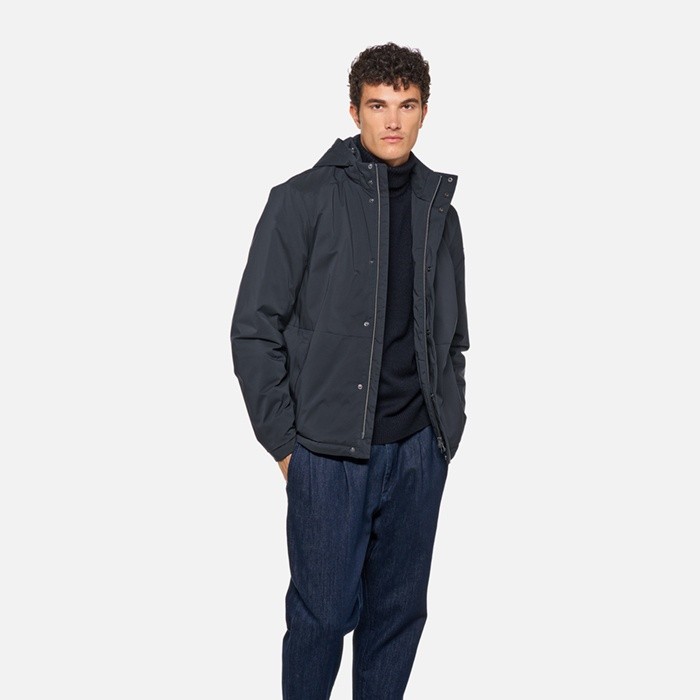 Veste matelass&eacute;e MASSIMIANO HOMME Bleu nuit | GEOX