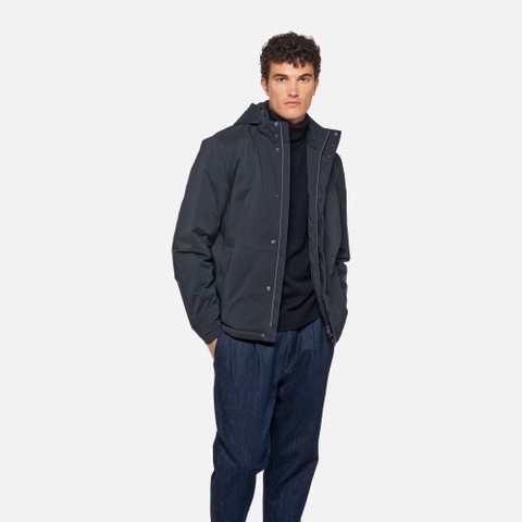 Veste matelass&eacute;e MASSIMIANO HOMME Bleu nuit | GEOX
