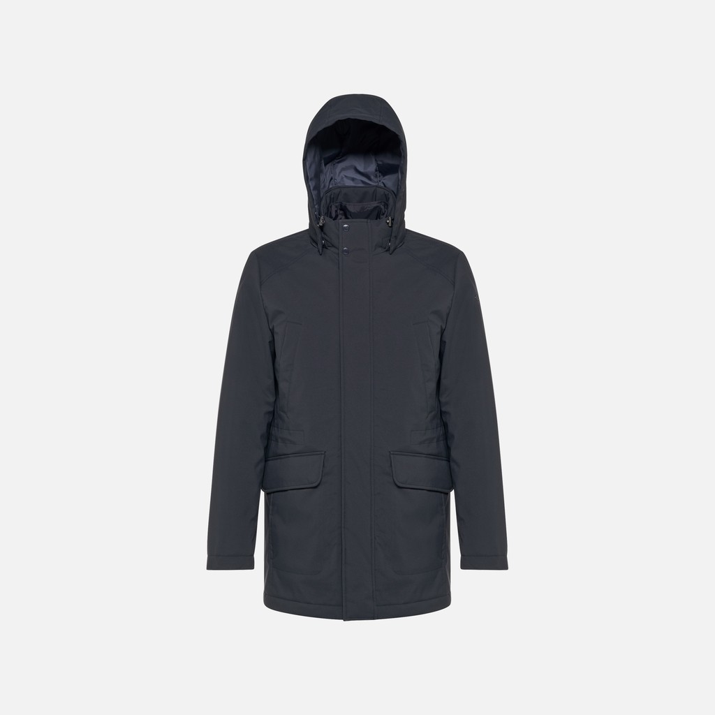 Langer Parka ANDALO HERR Nachtblau - image number 3 | GEOX