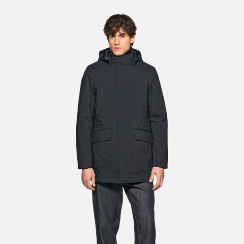 Langer Parka ANDALO HERR Nachtblau - image number 1 | GEOX
