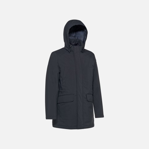 Langer Parka ANDALO HERR Nachtblau - image number 4 | GEOX
