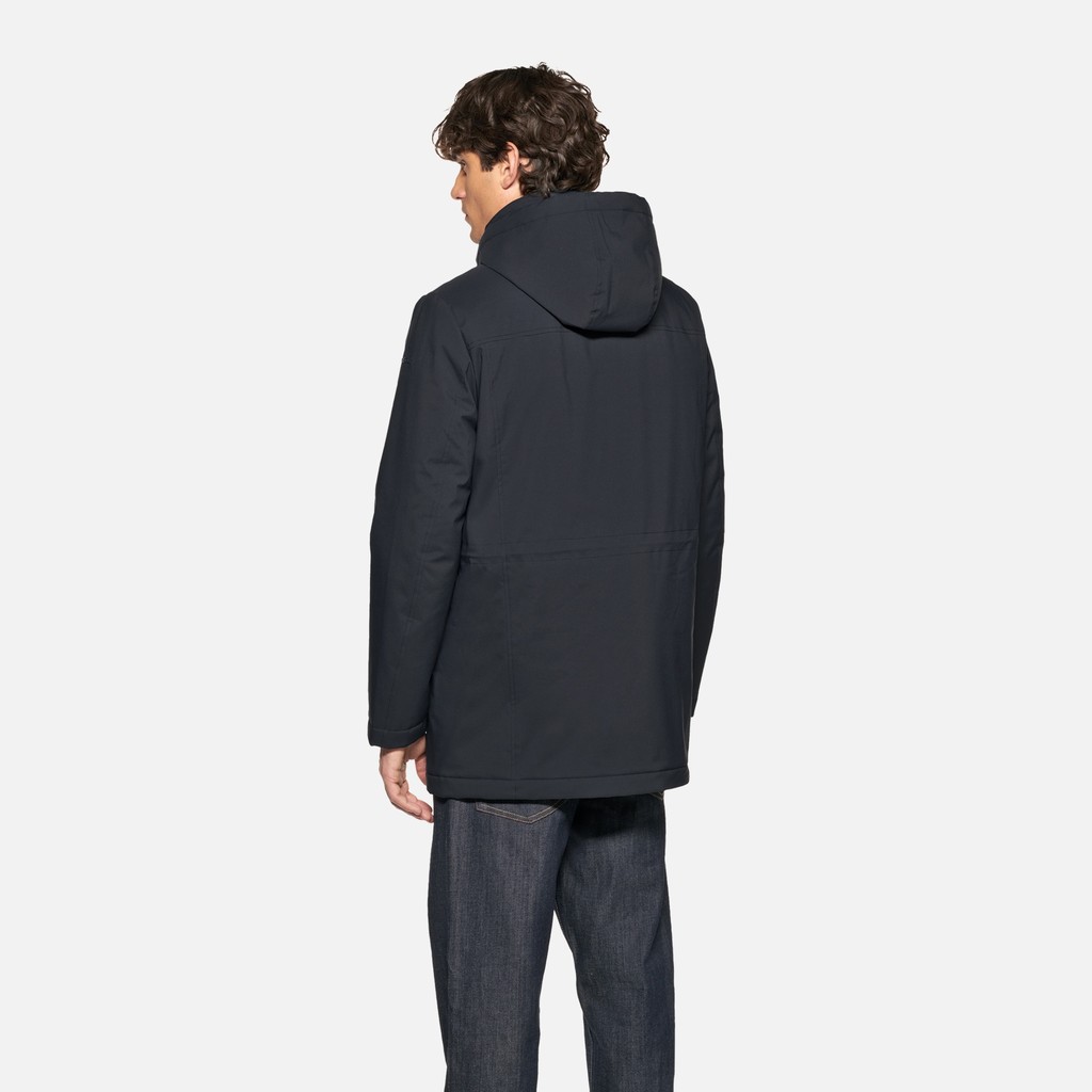 Langer Parka ANDALO HERR Nachtblau - image number 2 | GEOX