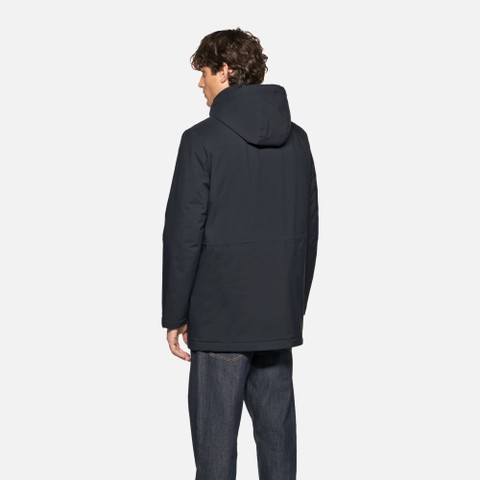 Langer Parka ANDALO HERR Nachtblau - image number 2 | GEOX