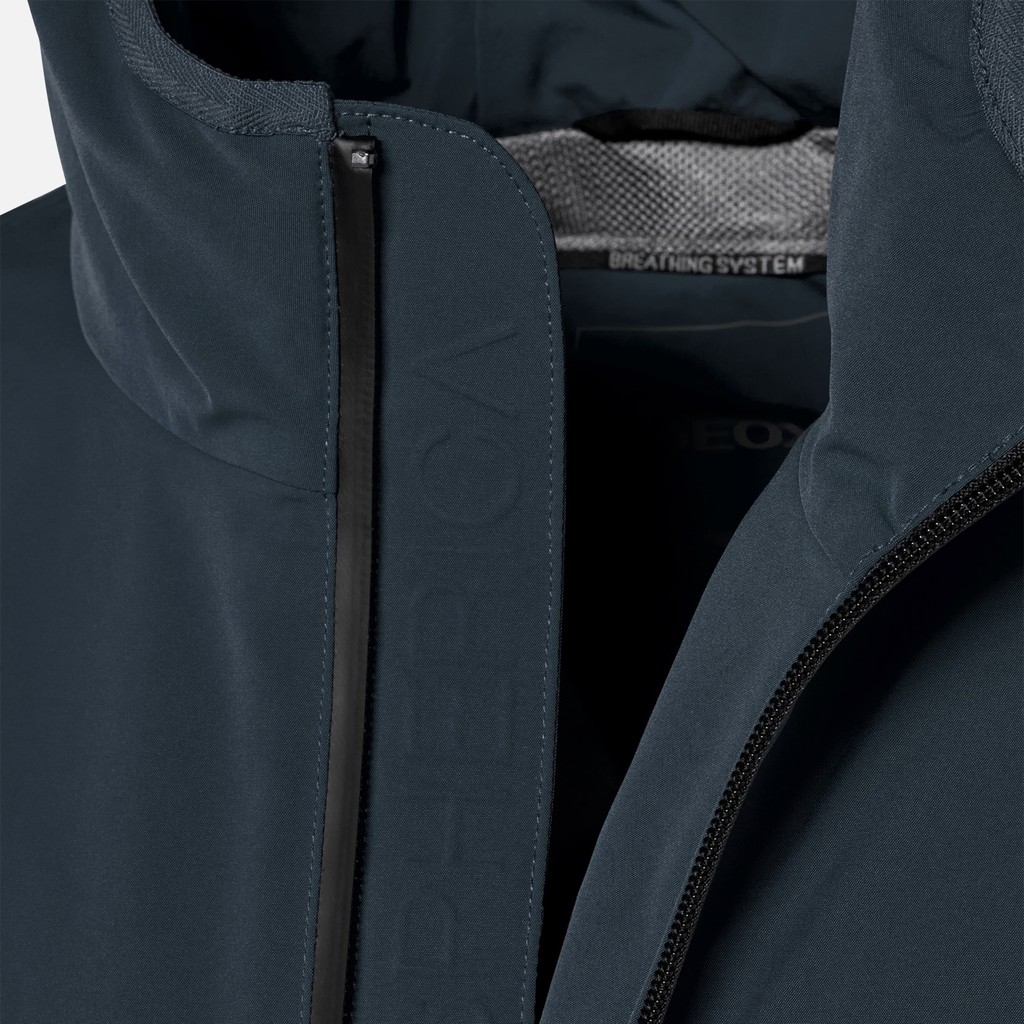 Chaqueta cortavientos SPHERICA HOMBRE Azul medianoche - image number 5 | GEOX