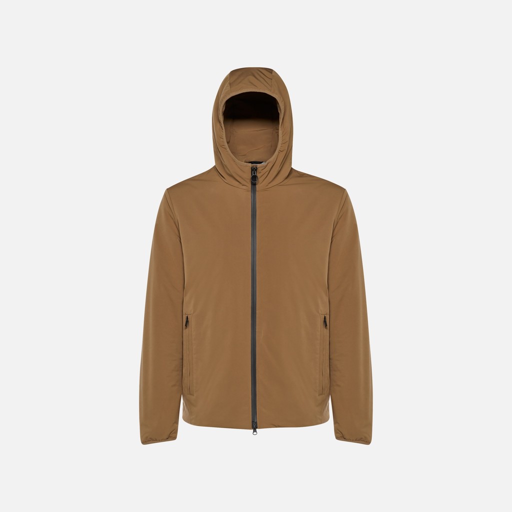 Weatherproof jacket SPHERICA MAN Hazelnut Brown - image number 4 | GEOX