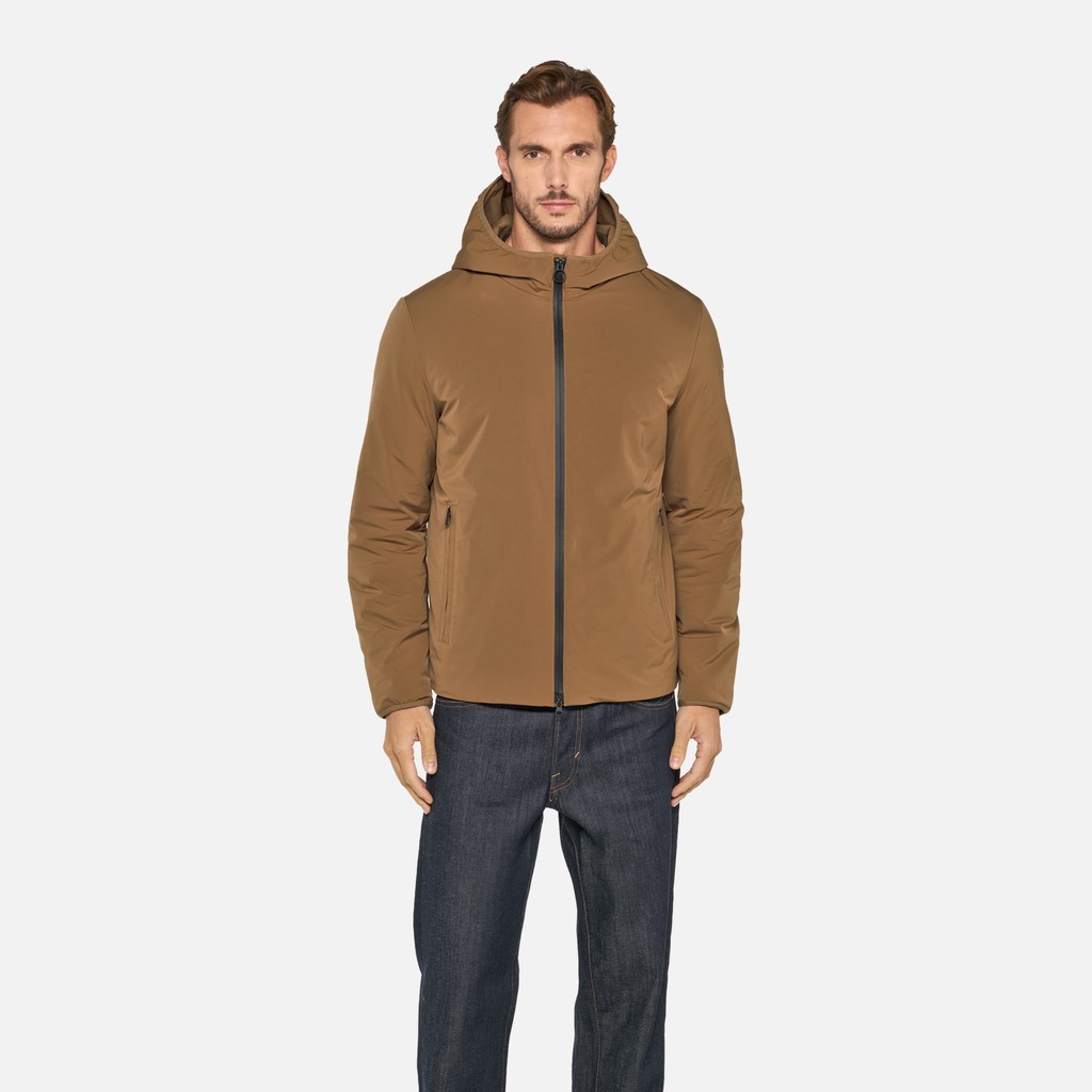Weatherproof jacket SPHERICA MAN Hazelnut Brown - image number 1 | GEOX