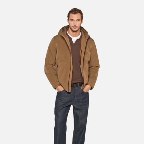 Weatherproof jacket SPHERICA MAN Hazelnut Brown - image number 0 | GEOX