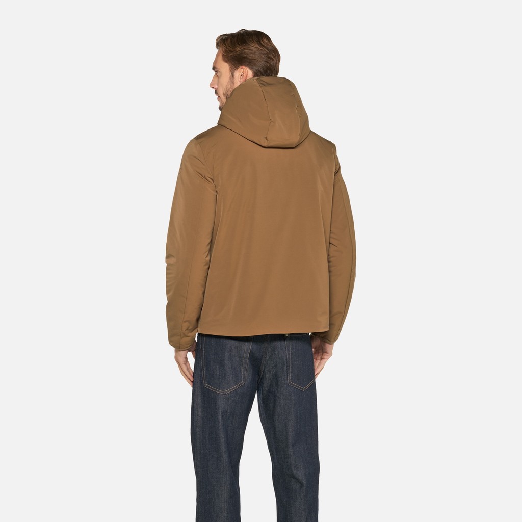 Weatherproof jacket SPHERICA MAN Hazelnut Brown - image number 2 | GEOX