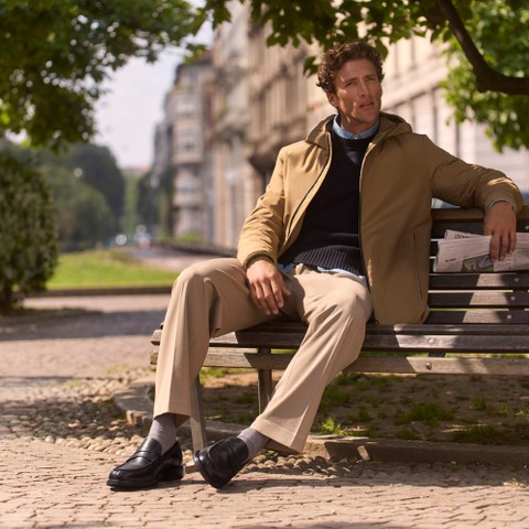 Weatherproof jacket SPHERICA MAN Hazelnut Brown - image number 1 | GEOX