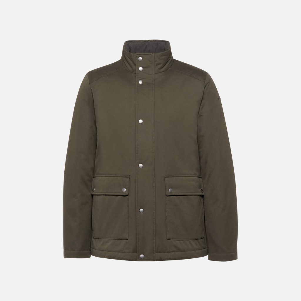 Breathable jacket JACOPO MAN Dark Olive Night - image number 6 | GEOX