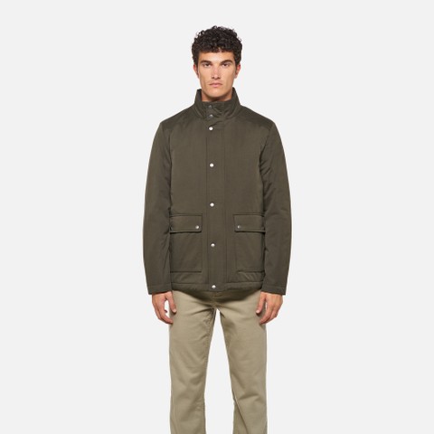 Breathable jacket JACOPO MAN Dark Olive Night - image number 2 | GEOX