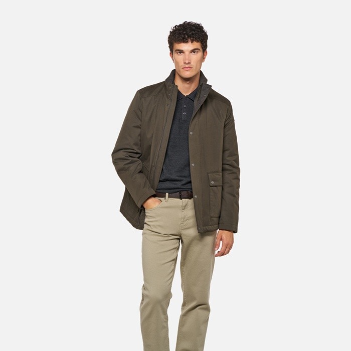 Breathable jacket JACOPO MAN Dark Olive Night | GEOX