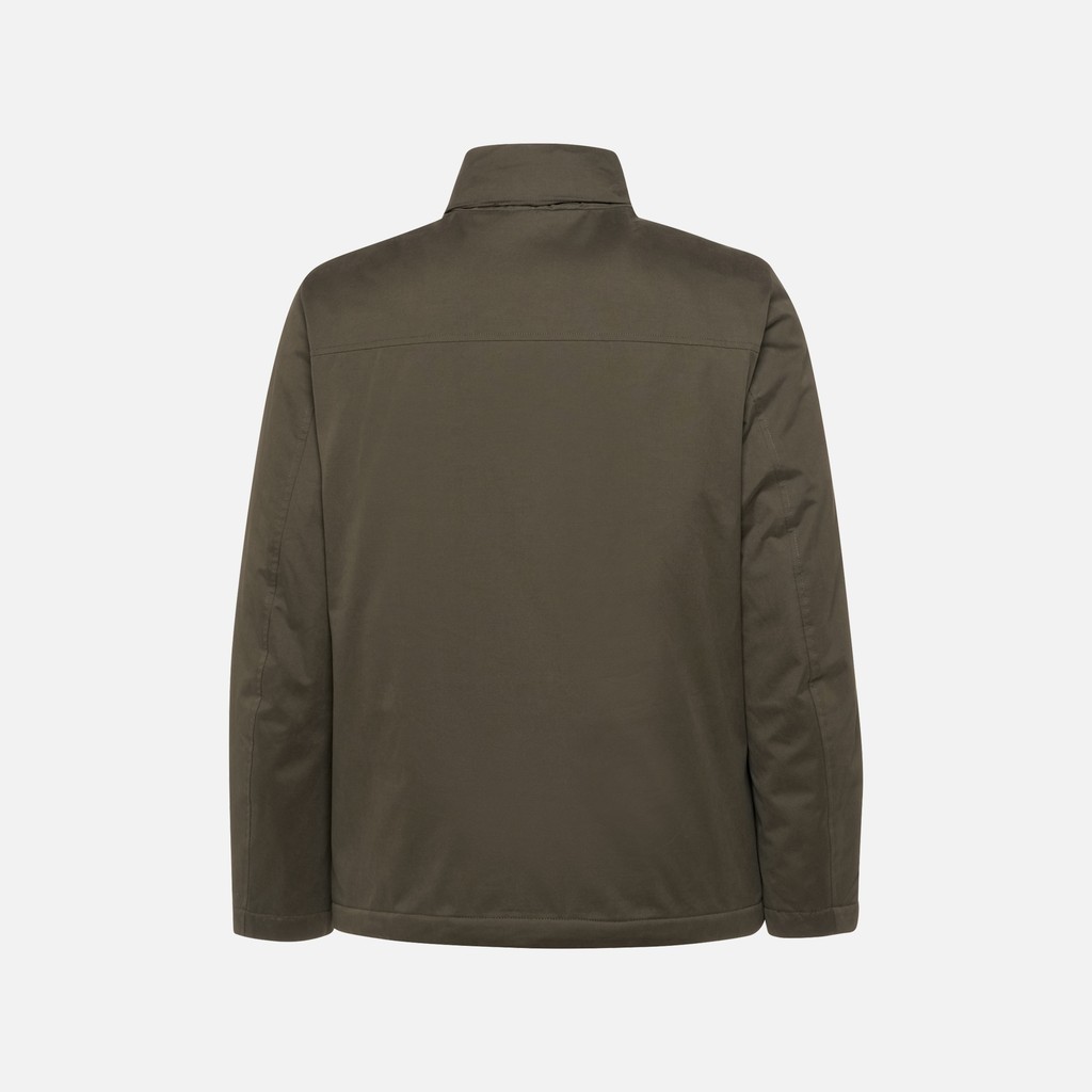 Breathable jacket JACOPO MAN Dark Olive Night - image number 8 | GEOX