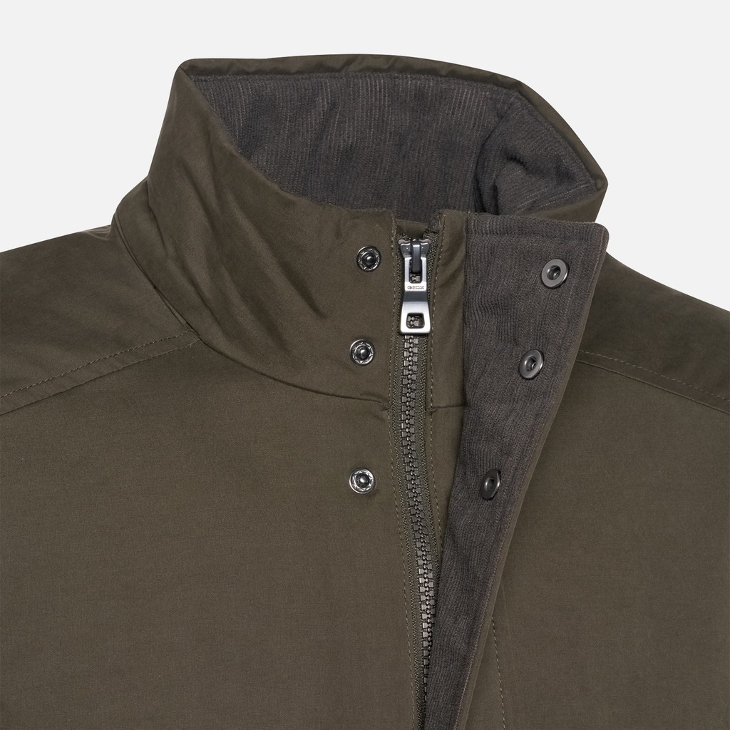 Breathable jacket JACOPO MAN Dark Olive Night - image number 10 | GEOX